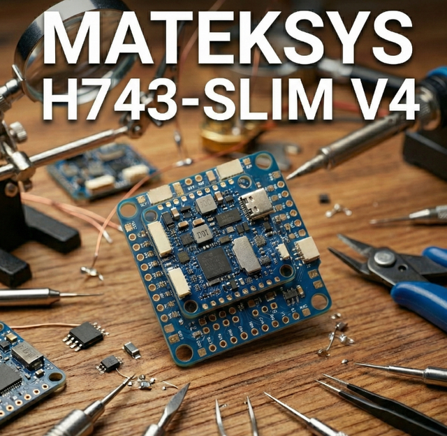 MATEKSYS H743-SLIM V4 Flight Controller STM32H743 Dual Gyro OSD Baro Blackbox for FPV Racing Drone Freestyle Quadcopter Part