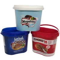 Récipient à beurre de conception spéciale, récipients d'emballage de 600 ml avec couvercles et poignée inviolables pour les aliments