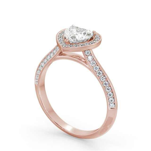 แหวนเพชรรูปหัวใจโรแมนติกสีทอง14K ดีไซน์ทันสมัยสำหรับผู้หญิงของขวัญวันครบรอบแต่งงาน - Product Image 4