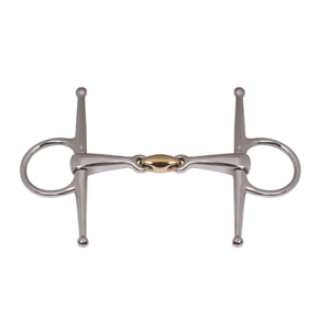 BRAND ZONE - Bocado de Montura Completa de Acero Inoxidable de Alta Calidad con Unión Simple y Cobre para Caballos - Accesorios Ecuestres - Product Image 5