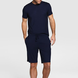 ชุดวอร์มสองชิ้นสำหรับผู้ชายชุดเสื้อทีเชิ้ตและกางเกงขาสั้นแขนสั้นระบายอากาศได้ดีชุดเสื้อแฟชั่นสำหรับผู้ชายฤดูร้อน - Product Image 5