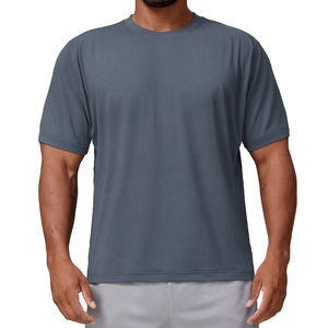 T-shirts de sport en gros personnalisés, style sportif, jersey doux et respirant, t-shirt à manches courtes de poids lourd pour hommes - Product Image 2