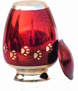 Urnes de crémation pour animaux de compagnie pour chiens et chats cendres fabriquées à la main en laiton mémoire souvenir argent gravé empreintes de pattes urne - Product Image 6