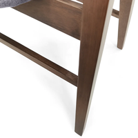 Chaise de salle à manger Valencia moderne en teck massif avec coussin en noyer pour salon, cuisine, usage extérieur, meubles de maison