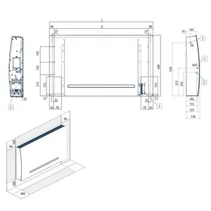 Unidad de Ventilador con Bobina de Aire Acondicionado Galletti Art-U 50 RED de 4.02 kw para Sistemas HVAC Domésticos - Product Image 3