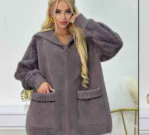 Haute qualité femme tenue courte moelleux vraie fausse fourrure de lapin femmes veste d'hiver courte - Product Image 2
