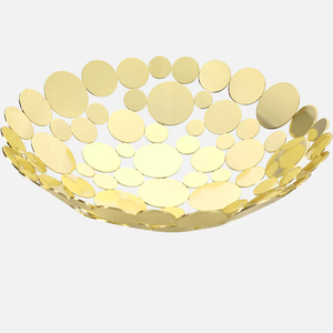 ชามใส่อาหารทรงกลมสุดสร้างสรรค์ทันสมัยถ้วยวัสดุโลหะสีทองคุณภาพสูง - Product Image 1