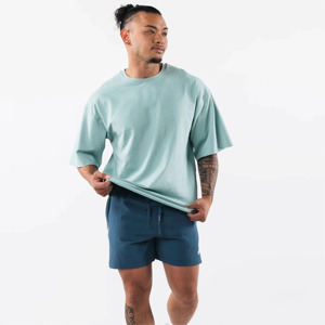 Top meilleures ventes en ligne hommes 100% coton lourd GSM goutte épaule surdimensionné col rond imprimé personnalisé écologique séchage rapide - Product Image 1