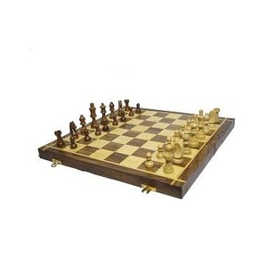 Jeu d'échecs en bois pliable de luxe fait à la main avec logo personnalisé pour toutes les saisons jeux pour enfants et faveurs de mariage - Product Image 1