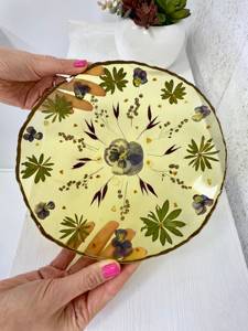 Handmade Resin Bowl With <b>Pressed</b> <b>Flowers</b> And Leaves Decorative Design For Home Decorating - Product Image 6