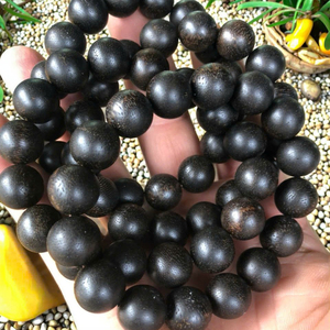 Dai Binh สร้อยข้อมือทางศาสนาทำด้วยมือมีกลิ่นหอมของไม้จันทน์ขนาด16-18มม. ลูกปัดกลมสีน้ำตาลเข้มรุ่น1กก. - Product Image 1