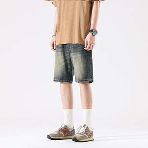 Custom Mid Waist Baggy Distressed Denim <b>Shorts</b> for <b>Men</b> Solid Pattern Eco-Friendly Design by Manufacturer - Product Image 6