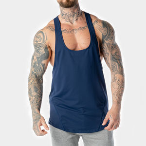 Débardeur de sport mince de haute qualité pour hommes avec capuche en fil de coton respirant Style musculaire décontracté Impression personnalisée - Product Image 1