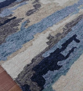 พรมขนสัตว์100% แบบดั้งเดิมของชาวอินเดียใช้ตกแต่งห้องนั่งเล่นพรมปูพื้นพื้นที่กลางแจ้ง - Product Image 3