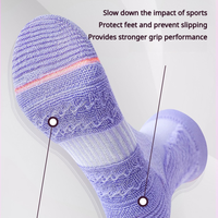 Chaussettes de fitness respirantes pour femmes avec bande de soutien de la voûte et zones de ventilation Logo personnalisé pour les entraînements quotidiens d'entraînement en salle de sport