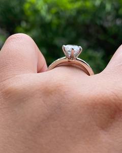 Juego de canales de plata 925, anillo de doble banda de Halo, Original de 7,5 MM, corte redondo, Diamante de moissanita, joyería de boda, regalo - Product Image 5