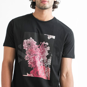 Camiseta estampada Lisa teñida para hombre, ropa informal cómoda de talla grande, 100% algodón, secado rápido, transpirable, cuello redondo, alta calidad - Product Image 2