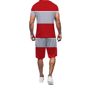 Camiseta con estampado y pantalones cortos personalizado para hombre, conjunto de dos piezas de verano, 2023 - Product Image 1