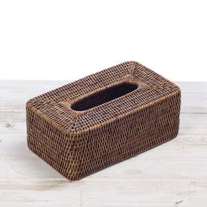 Caja de pañuelos de ratán Natural rectangular hecha a mano para decoración de cocina hogar ecológico - Product Image 4