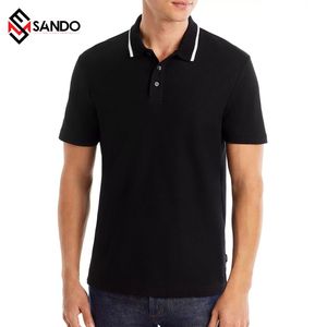 เสื้อโปโลแขนสั้นสำหรับผู้ชายเสื้อโปโลผ้าคอตตอน100% ตามสั่งไม่เป็นรอยยับพิมพ์ลายโดยตรงสำหรับใส่ตีกอล์ฟฤดูร้อน - Product Image 1