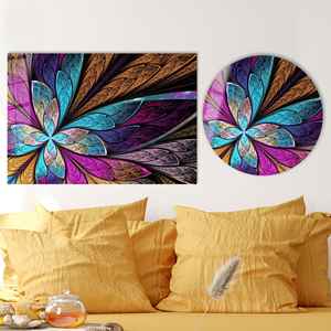 Boho Butterfly Wall Art: Printed Canvas for Elegant Decor,TEMPERED GLASS ART - Product Image 1