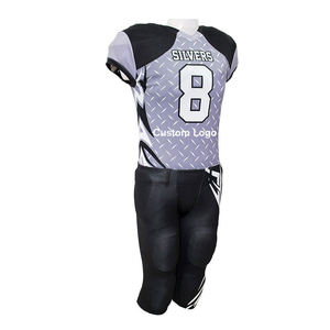 Uniforme de football américain en polyester 100% ensembles à manches courtes de haute qualité conception de grande taille respirante et abordable - Product Image 3