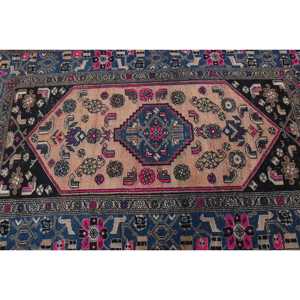 Alfombra Turca de 4.2x6.9 pies, Alfombra Vintage Azul con Diseño Floral de Lana - Product Image 5