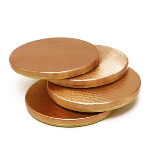 แผ่นรองแก้วโลหะทองเหลืองสำหรับแก้วกาแฟ แก้วชา แผ่นรองแก้วโลหะสำหรับโต๊ะอาหารหรือตกแต่งบนโต๊ะอาหารในราคาขายส่ง - Product Image 1