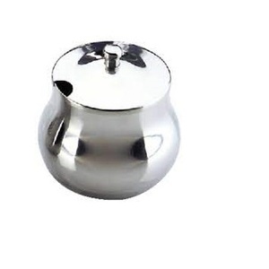 Handmade Stainless Steel Sugar <b>Canister</b> <b>Set</b> with Tray Antique Finishing Kitchenware Dining Tabletop Decorative at Home - Product Image 3