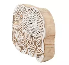 Collective Textile Printing <b>Blocks</b> Animal Teak <b>Wood</b> Figurine <b>Blocks</b> - Product Image 2