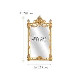 Marco de Espejo de Latón Ornamentado de Lujo, Espejo de Pared Clásico - Product Image 2