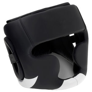 หมวกชกมวยศิลปะการต่อสู้เย็บปะสีขาวดำ, อุปกรณ์ป้องกันศีรษะสำหรับใส่ชกมวยเทควันโด - Product Image 4