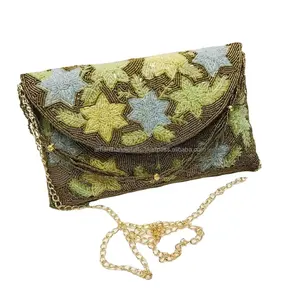 Bolso de mano étnico de diseñador único, bolso de mano hecho a mano para mujer con diseño personalizado, artesanía de lujo a precio de mayorista - Product Image 1