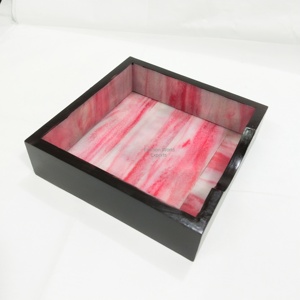 <b>Large</b> Resin Serving Tray with Wooden <b>Frame</b> Handmade Epoxy Art Tray for Coffee Table, Kitchen, Dining, Decorative Organizer Tray - Product Image 6