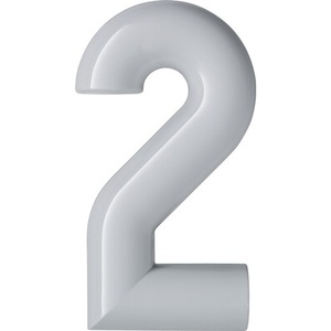 Numéro de maison HEWI 2, polyamide spécial 99, blanc pur, diamètre 165 mm, plaque de 33 mm - Product Image 1