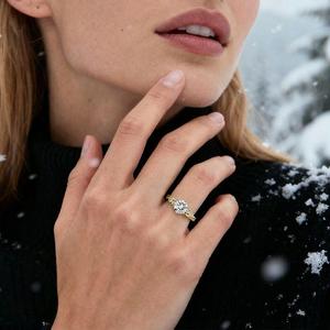 Jeulia Classic Twist Gold Matching Wedding <b>Couple</b> <b>Rings</b> <b>Set</b> - Product Image 5