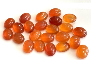 คาร์เนเลี่ยนทรงรีสีส้มธรรมชาติ5x7มม. หลังแบน-หลวมสีส้มคาร์เนเลียน AAA คุณภาพสูง - Product Image 4