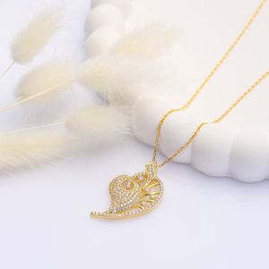 Collier à breloques en zircon blanc au design unique pendentif turc en gros bijoux en argent sterling 925 fabriqués à la main - Product Image 4