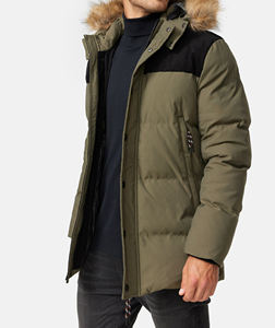 Doudoune d'hiver unisexe à logo personnalisé pour hommes et femmes tissu en toile enduite pour les activités de plein air - Product Image 5