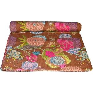 ผ้าคลุมเตียงวินเทจแบบกลับด้านได้ปักเย็บต่อผ้าแคนธ่าผ้าฝ้ายซักได้สำหรับตกแต่งบ้านโรงแรมผู้ใหญ่นักเดินทาง - Product Image 2