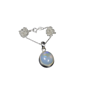 925 pendentif en argent Sterling opale de feu pierre précieuse fait à la main cadeau de mariage parfait pour l'amour avec 925 timbre pendentif bijoux - Product Image 1