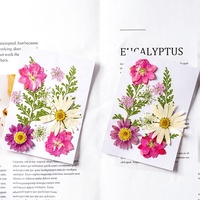 ZS014 Ensemble de fleurs séchées de qualité supérieure, pétales de fleurs séchées pour la fabrication de bougies en cire DIY pour Noël, décoration artisanale pour la maison