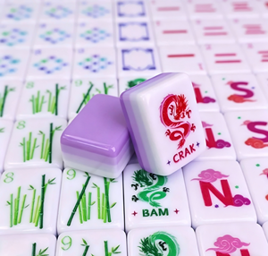 Jeu de <span class=keywords><strong>Mahjong</strong></span> en Acrylique Bleu de Haute Qualité, Portable et Pliable, Style Moderne, pour le Divertissement à Domicile (<span class=keywords><strong>Mahjong</strong></span> Américain) - Product Image 4