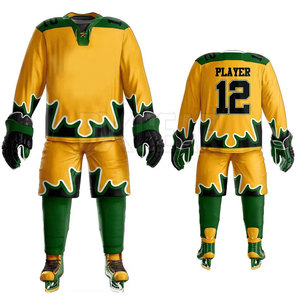 Conjunto de uniforme de hockey sobre hielo cómodo para hombres con diseño transpirable de tela elástica y costura duradera - Product Image 2