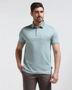 Haute qualité 200G mode masculine pour Polo T-Shirts Logo brodé respirant coton/Spandex tissu uni à manches courtes décontracté fo - Product Image 6