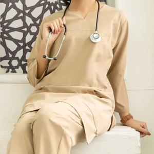 Ensemble de Blouses d'Infirmière Personnalisables pour Femmes, Col en V, Anti-Plis, Uniforme Médical Uni Tendance, 100% Coton, pour Hôpitaux - Product Image 2