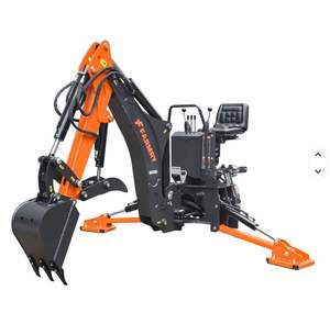 Tracteur-pelleteuse à flèche courbée, godet de 12 pouces, grappin hydraulique, pince, pompe à engrenages autonome, réservoir, moteur, garantie 3 ans (États-Unis) - Product Image 1