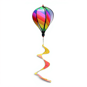 Carillon éolien Bdt Design1 en forme de queue spirale, ballon arc-en-ciel de 28 cm de diamètre, pour ornement de jardin, longueur 110 cm - Product Image 2