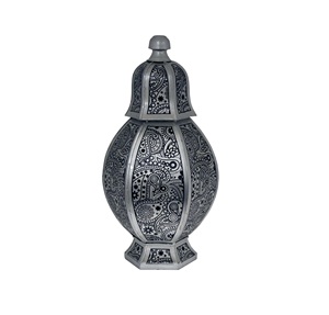 Urna de aluminio para adultos hecha a mano con piedra roja acabada para cenizas humanas Urna de cremación de aluminio recién llegada - Product Image 2