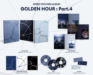 ATEEZ - [ GOLDEN HOUR : PART.4 ] 13ème mini-album (version standard) Album KPOP le plus vendu en Corée - Product Image 4